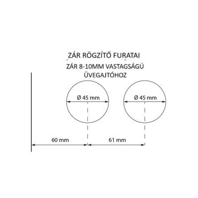 Kilincs üvegajtóhoz SLIM PRO fekete szett WC SZKWCZS Kilincs üvegajtóhoz SLIM PRO fekete szett WC SZKWCZS