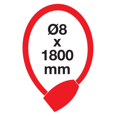 RL.567.8x1800 számkódos kábelzár RL.567.8x1800 számkódos kábelzár