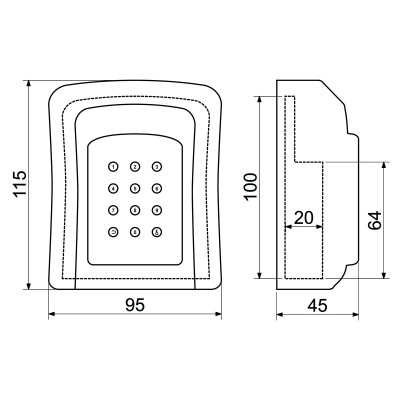 KB.E1 kulcstartó kazetta