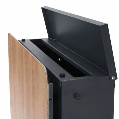 S3693 Postaláda Antracit + Fahatású