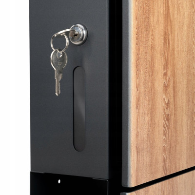 S3693 Postaláda Antracit + Fahatású