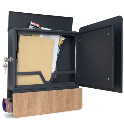 S3693 Postaláda Antracit + Fahatású