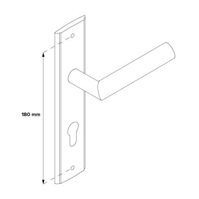 MIRO vchodové kovanie 72mm pravé