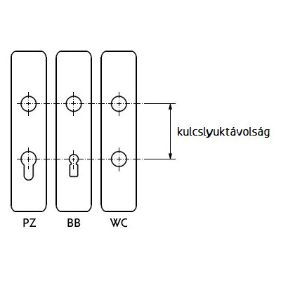 RK.SPLIT.PZ.CE kilincs fekete