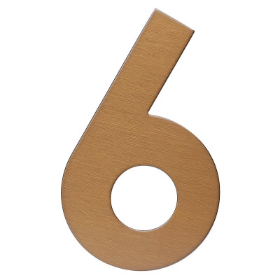 RN.120L.6.MD szám "6" 120mm réz szín RN.120L.6.MD szám "6" 120mm réz szín