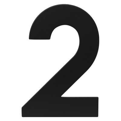 RN.120L.2.CE szám "2" 120mm matt fekete RN.120L.2.CE szám "2" 120mm matt fekete