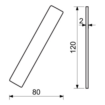RN.120L./.CE perjel "/" 120mm matt fekete RN.120L./.CE perjel "/" 120mm matt fekete