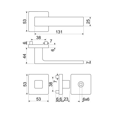 RK.C26.BORMIO.WC.ANT ajtó kilincs