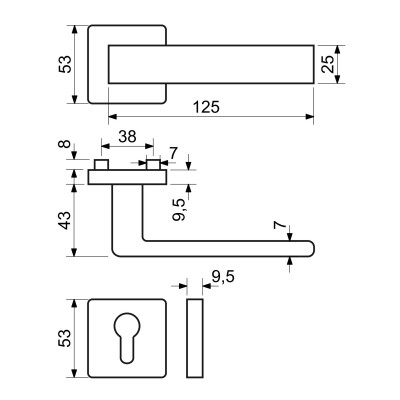 RK.C1.MILANO.PZ.NIMAT kilincs RK.C1.MILANO.PZ.NIMAT kilincs