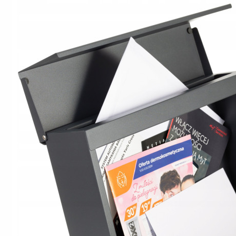 D3638 postaláda antracit + faimitáció