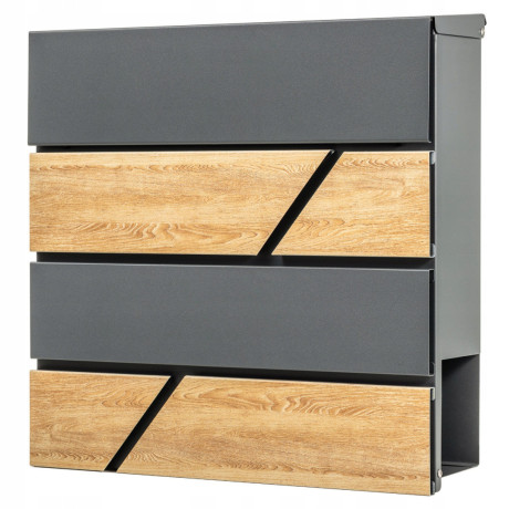 D3638 postaláda antracit + faimitáció