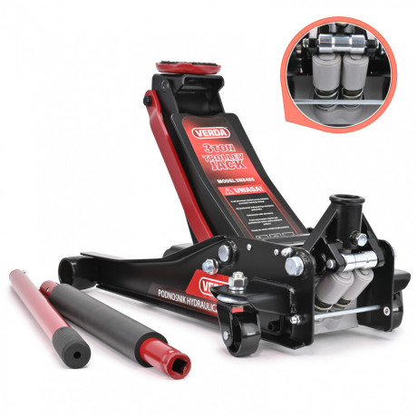 Hidraulikus alacsony profilú, dupla dugattyús emelő 3T D8465