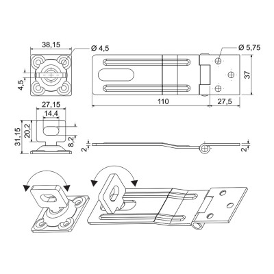 RG.12.110.CRN lakatpánt fordítható szemmel fekete
