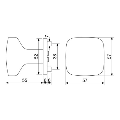 RK.KNOB.K16.BARI.NIMAT ajtó gomb RK.KNOB.K16.BARI.NIMAT ajtó gomb