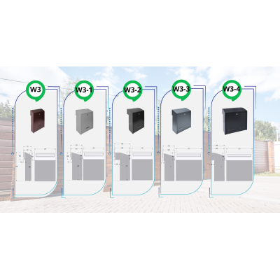 W3 - 3 postaláda fekete W3 - 3 postaláda fekete