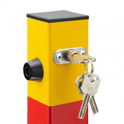 US07K zárható parkolásgátló oszlop - sárga