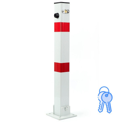 US03K zárható parkolásgátló oszlop fehér