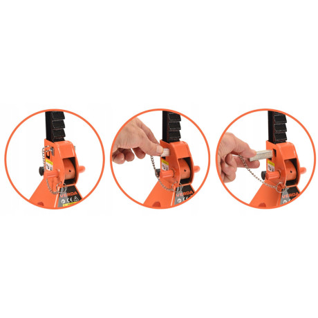 Autótámasz készlet 3T rögzítőcsappal D2445