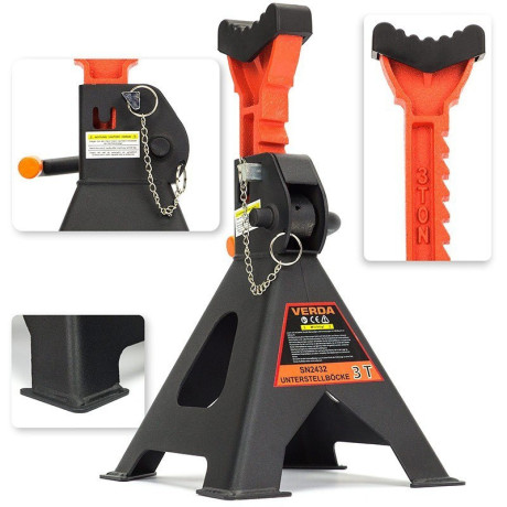 Autótámasz 3T biztonsági csappal D2432