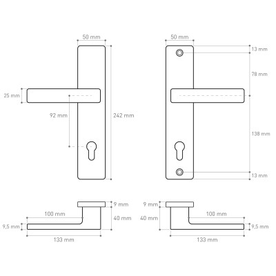 ATLAS biztonsági vasalat INOX AT92I