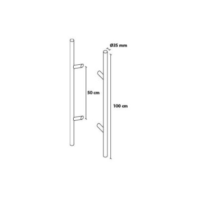 Fogantyú 100/50 kerek ferde kétoldali tolópajzs Fogantyú 100/50 kerek ferde kétoldali tolópajzs