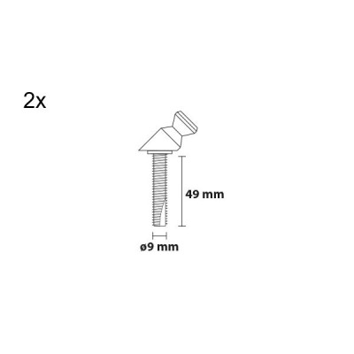 Fogantyú 150/100 kerek ferde tolópajzs