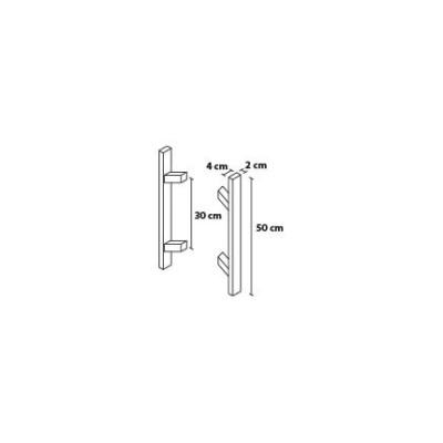 Fogantyú 50/30 szögletes ferde kétoldali tolópajzs