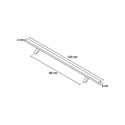 Fogantyú 120/80 szögletes ferde tolópajzs Fogantyú 120/80 szögletes ferde tolópajzs