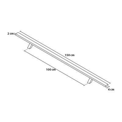 Fogantyú 150/100 szögletes ferde tolópajzs