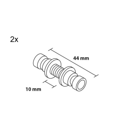 Fogantyú 150/100 szögletes ferde kétoldali tolópajzs
