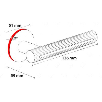 Eleganza Fit ajtó kilincs VELEOFIRBM réz csík