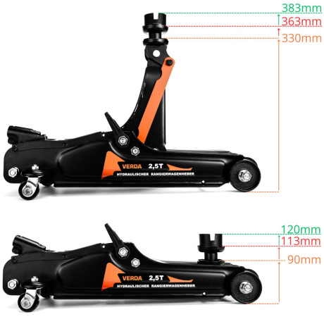 Alacsony profilú hidraulikus emelő 2,5T D10663P