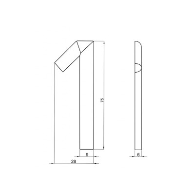 Számjegy "1" 75mm bronz
