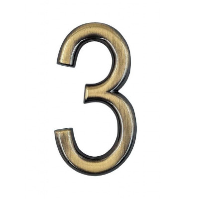 Számjegy "3" 75mm bronz