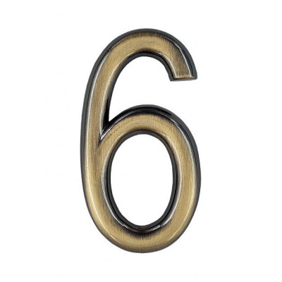 Számjegy "6" 75mm bronz
