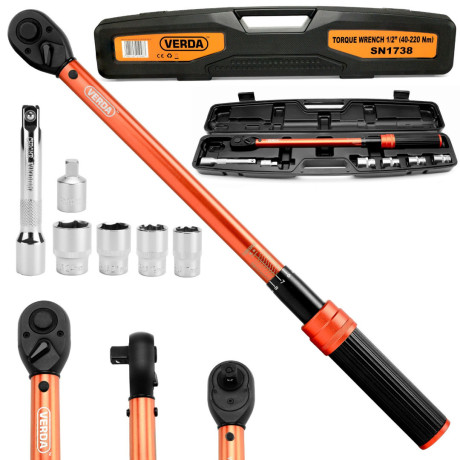 Kerékkulcs (nyomatékkulcs) 1/2" 40-220 Nm D1738