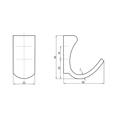 FILIP félfogas rejtett rögzítéssel