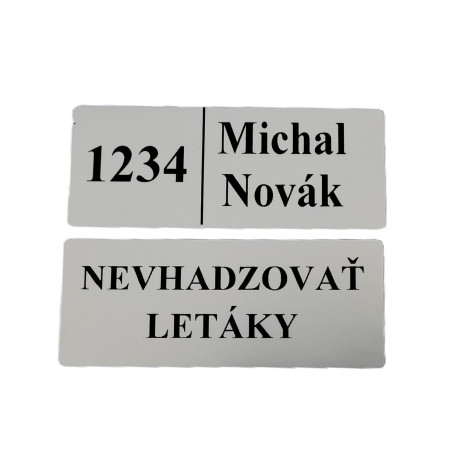 Öntapadós névtábla