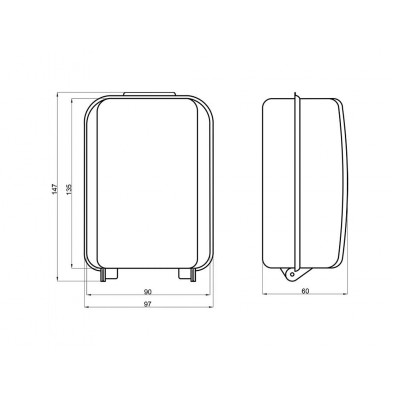 Vízhatlan számkódos kulcskazetta 135x100x60mm