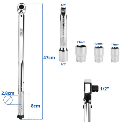Kerékkulcs (nyomatékkulcs) 1/2" 28–210 Nm SN1737 Kerékkulcs (nyomatékkulcs) 1/2" 28–210 Nm SN1737