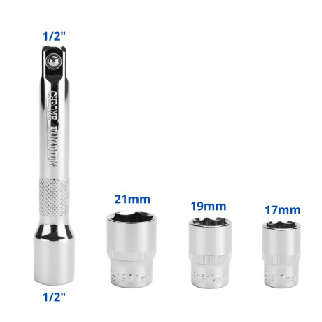 Kerékkulcs (nyomatékkulcs) 1/2" 28–210 Nm SN1737