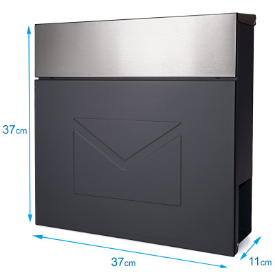 D3691 postaláda antracit + rozsdamentes