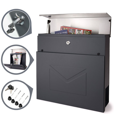 D3691 postaláda antracit + rozsdamentes