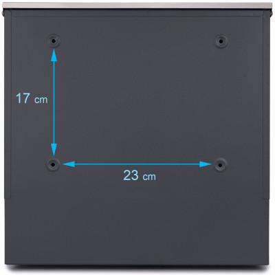 D3691 postaláda antracit + rozsdamentes