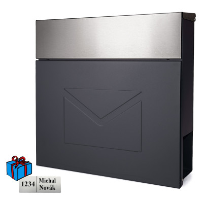 D3691 postaláda antracit + rozsdamentes