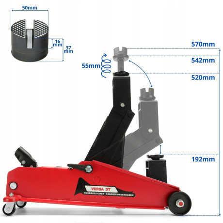 Hidraulikus emelő SUV 3T D3063