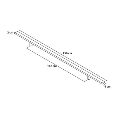 Fogantyú 150/100 szögletes tolópajzs Fogantyú 150/100 szögletes tolópajzs