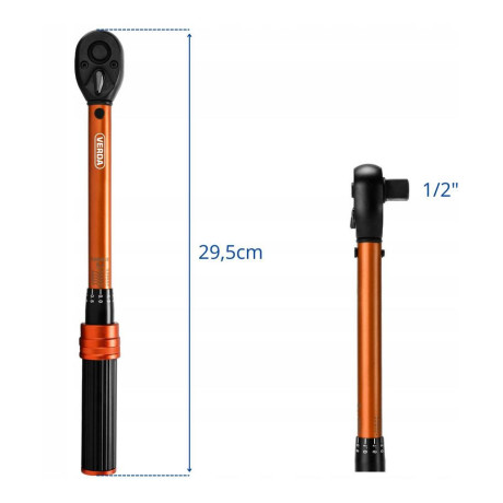 Racsnis kulcs gyertyához 1/2" 10–60 Nm D1752