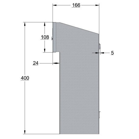 W3 - 1 postaláda antracit