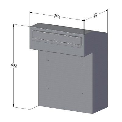 W3 - 2 postaláda RAL9006